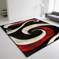 Geltonas Juodas Modernus Kilimas Svetainė Neslystantis Dekoras Namai Abstraktaus Stiliaus Dideli Kambario Kilimai Svetainės Kilimas Įėjimo Durų Kilimėlis 60cm x 90cm black