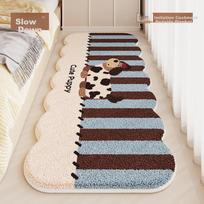 Manshuo Bedside Rug, Bedroom Mat, Living Room Carpet, Children's Room Plush Thick Non-Slip Bay Window Mat, 40*120