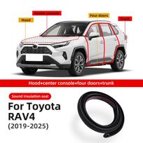 Toyota RAV4 2019-2025 Durų Sandariklių Garso Izoliacijos Rinkinys EPDM Guminės Orlaidės Juostelės Vėjo Triukšmo Mažinimas Interjero Apvadai One Set juoda