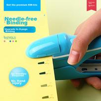 KW-Trio Handheld Stapler, Eco-Friendly Stapler for Students, Small Size, No-Nail Stapler, Labor-Saving Binding Machine, Can Bind up to 8 Pages