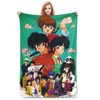 Ranma And Akane Tendo Blankets Fleece Spring/Autumn Breathable Lightweight Throw Blanket for Bedding Couch Rug Piece, Size: 75*100cm, Weight: 230 GSM
