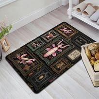 Mantis Orchid Mimicry Pattern Rug Floor Mat for Living Room or Bedroom Soft and Comfortable Carpet a Gift for Birthday and Holiday. 40x60cm( 15x23in )