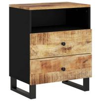 Nightstand 50x33x62 cm Solid Mango Wood & Engineered Wood