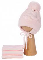 Winter hat + scarf, fleece-lined, 0-4 months