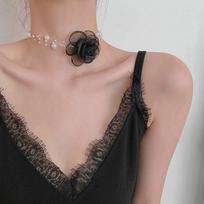 Romantiškas Choker gėlių perlo vėrinys moteriška grandinėlė ant kaklo gėlių vėrinys
