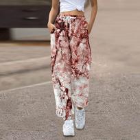Womens Sweatpants Baggy High Waisted Plus Size Sweat Pants With Pockets Printed Trousers Pants For Women XXXL