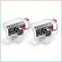 2Pcs Car Door LED Shadow Projector Wireless Welcome Logo Lamp Styling For Honda Civic Odyssey Vezel Accord Pilot Fit XRV CRV HRV Dio 2Pcs gray
