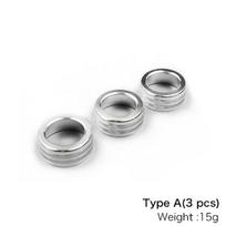 Oro kondicionieriaus jungiklio rankenėlės žiedo apdaila BMW E60 2005-2010 prietaisų skydelio dalims 05-10 Silver AC Knob sidabras