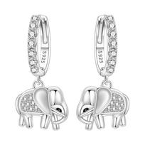 Orstarry 925 Silver Cute Elephant Animal Drop Earrings Women Earrings Charm Trend Versatile Party Jewelry Trendy Gifts