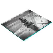 Stylish And Durable Glass Board With Balancing Stones Print 60X52 Cm