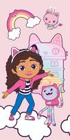 Gabby's Dollhouse Cat House Children's Towel Large 70 x 140 Bath Beach Towel Gabby's Dollhouse