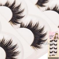 5 Pairs Beauty Cross Natural Soft Eye Lashes Extension False  Eyelashes Black Handmade