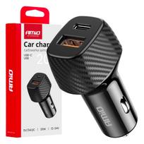 QC+PD 20W Car Charger USB-A + USB-C AMIO-04282