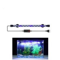 Aquatic Plant Underwater Decor Plants Grow Lights Aquarium LED Light Aquarium Lamps Fish Tank Light 18CM-Blue White  EU Plug