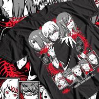 Tokyo Ghoul T-Shirt Ken Kaneki Manga Strip Horror Anime Tee Black Shirt XXXL