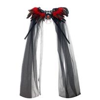 Elegant Halloween Feather Cloak Fur Collar Festival Costume Cape  Role Playing Costume