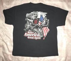 Make America Great Again Donald Trump Biker Motorcycle T-Shirt 2XL XXL MAGA Unisex T-Shirt XL