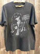 1979 Patti Smith concert punk rock charcoal gray T-shirt; pure polyester couple streetwear shirt  harajuku vintage t shirt 3XL black