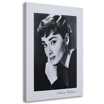 Drobės atspaudas Audrey Hepburn Aktorė 40x60 juoda/balta