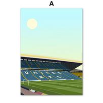 Minimalistiniai Anglijos futbolo stadiono Pride Park plakatai ir atspaudai Sienų menas Drobės tapyba Sienų paveikslai Svetainės namų dekoras A4 21X30cm No Framed