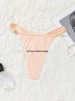 Women's Pure Cotton Low Waist Hip-Lifting Thong Medium