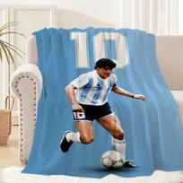 Football Player Blanket Plush Nap Sofa rug D-DiegoS for Living Room Office Bedroom M-MaradonaS Birthday Home Travel Kid Gifts 30x40in