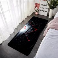 Bicycle Racing Bicycle Carpet Mat Rug - Red/Blue Dynamic Pattern Home Decoration for Living Room Bedroom Rugs for Bedroom 40X60CM