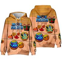 Blox Fruits Anime Hoodie Autumn Pullover Fashion Unisex Long Sleeve Casual Streetwear Loose Outdoor Clothes XS