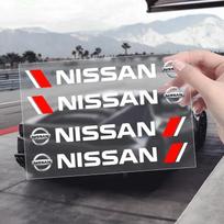 4 vnt. Automobilio stiliaus Durų rankenėlių dekoravimo lipdukai Nissan X-trail Qashqai Note Juke Sentra Patrol Almera Navara Leaf gray