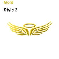 Popular 3D Vinyl Emblem Vehicle Decal Angel Fairy Wings Car Auto Truck Logo Car Sticker style 2 auksas