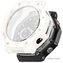 Stiklas+Dėklas Amazfit T-Rex 3 Apsauga nuo įbrėžimų Ekrano apsauga Grūdinto stiklo plėvelė + Buferis Silikoninis apsauginis dangtelis Priedai For Amazfit T-REX 3