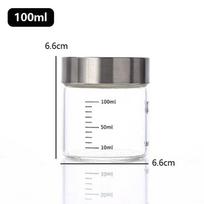 100-500ml graduotas stiklinis butelis Aukšto boro silikatinio stiklo Aukštai temperatūrai atsparūs stikliniai indai Sandarus laikymo butelis Prieskonių indai