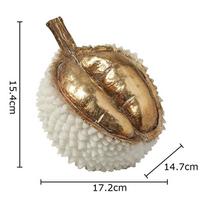 Creative Simulation Gold-plated Durian Ornaments Desk Decoration Artwork Golden Durian Resin Sculpture Room Aesthetic Decor