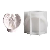 Candle Holder Silicone Mold Candle Bracket Molds Angel Shape Handmade Art Supplies Suitable for Making Candle Holder 1 gray