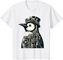 Cool Steampunk Mechanical Penguin Lover Vintage Penguin TShirt for Unisex Women Teens All Seasons Cotton Short Sleeve Soft S