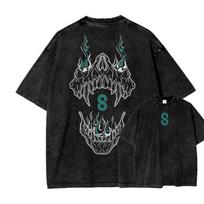 Kaiju No  Anime Graphic Tshirt Men Women Clothing Short Sleeve Cotton Tshirts Vintage Washed Tee Harajuku Male Casual T Shirt S