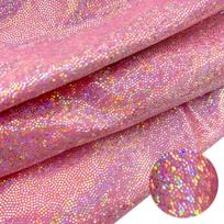 Glitter Polyester Fabric, Iridescent Holographic Stretch Sparkle Fabric for Wedding Party Decoration Clothing Sewing DIY Decor 50x150cm rožinė