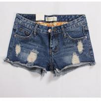 Women's Mid Rise Distressed Ripped Denim Shorts Raw Fray Hem Non-Stretch Summer Casual Jean Short Pants 26