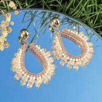 Boho Exquisite Waterdrop Crystal Beads Earrings for Women Handmade Big Statement Metal Summer Party Jewelry Accessories