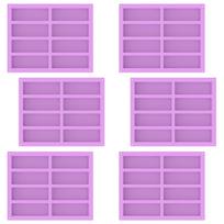 6 Pcs Granola Bar Mold 8 Cavity Rectangle Soap Making Molds Non Stick Silicone Energy Bar Mold Flexible Cereal Bar Molds