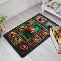 Ladybug Life Cycle Pattern Rug Floor Mat for Living Room or Bedroom Soft and Comfortable Carpet a Gift for Birthday and Holiday. 40x60cm( 15x23in )