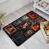 Devilish Portraits Pattern Rug Floor Mat for Living Room or Bedroom Soft and Comfortable Carpet a Gift for Birthday and Holiday. 40x60cm( 15x23in )