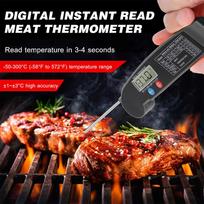 Thermometer Digital Instant Read Meat Thermometer Food Cooking Temperature Tester with Rotatable Probe for Grill BBQ Milk Kitchen Use Color: Black, Yellow (Optional)