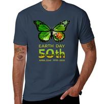 Earth Day 50th Anniversary Butterfly And Ladybug Silhouette Tshirt Plus Size Loose Short Sleeve Top S
