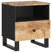 Nightstand Solid Mango Wood & Engineered Wood