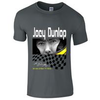 Joey Dunlop motorcycle racing retro design finish unisex T-shirt Tee grey XXXXL
