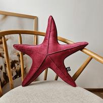 Large VELVET starfish pillow VE2267 | ruby