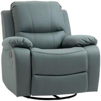 Recliner with Reclining Adjustment up to 135°, 360 Degree Rotatable, 93 cm x 100 cm x 98 cm, Steel Frame, Green 93 x 100 x 98 cm