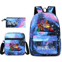 The Game Is Among Us Space Werewolf Student School Bag Backpack Small Shoulder Bag Pencil Case