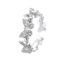 Dainty Jewelry Zircon Rings Minimalist Style Finger Rings Butterfly Rings  Gifts For Girls